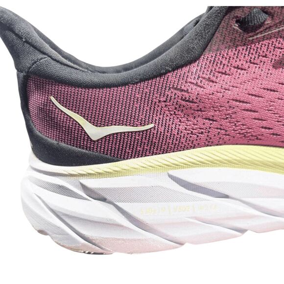 HOKA ONE ONE Clifton 8 'Ibis Rose Pink Green' Running Shoes Size 9.5B - Picture 12 of 16